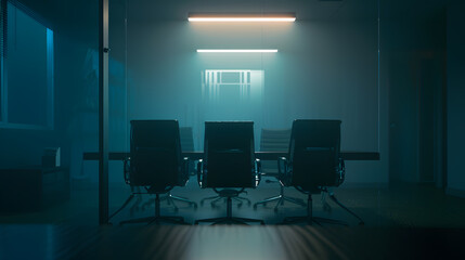 Empty meeting room in office : Generative AI