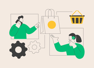 Call for load products abstract concept vector illustration.