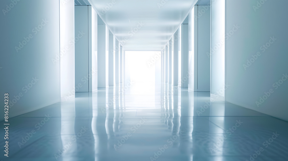 Poster empty floor and modern architectural passageway : generative ai