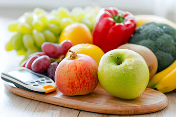 Healthy eating and blood sugar management concept