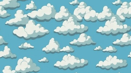   Blue sky background, white middle cloud, flying clouds