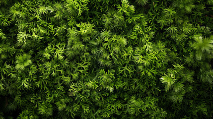 Texture of lush green moss. Eco-friendliness, sustainability, and healing power of nature.