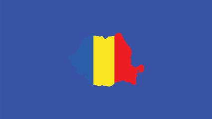 Romania Emblem Map European Nations 2024 Teams Countries European Germany Football Symbol Logo Design Vector Illustration