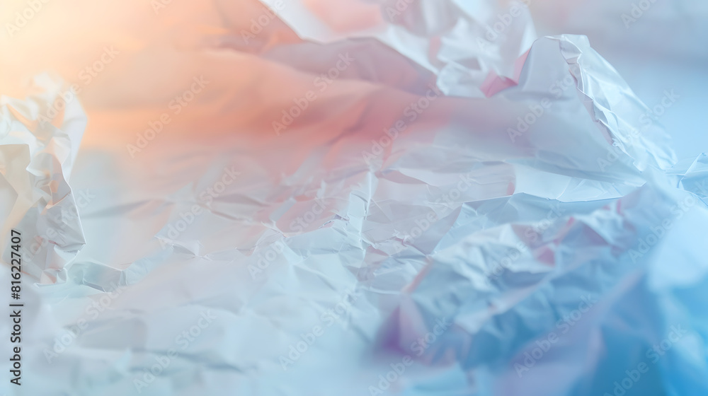Poster Blank for new beginning to start new project with crumpled paper : Generative AI