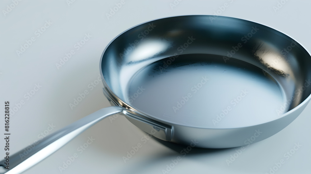 Poster new frying pan isolated on a white background : generative ai