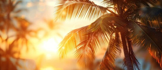 Palm trees on beach at sunset - sunset stock videos & royalty-free footage