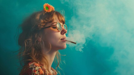Fototapeta premium People smoke cannabis with smoke for entertainment usage