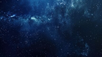 Naklejka premium A blue space background with shining stars in the night sky, showcasing the vast cosmos.