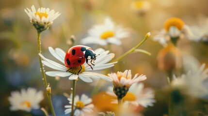 Insect on small white flower