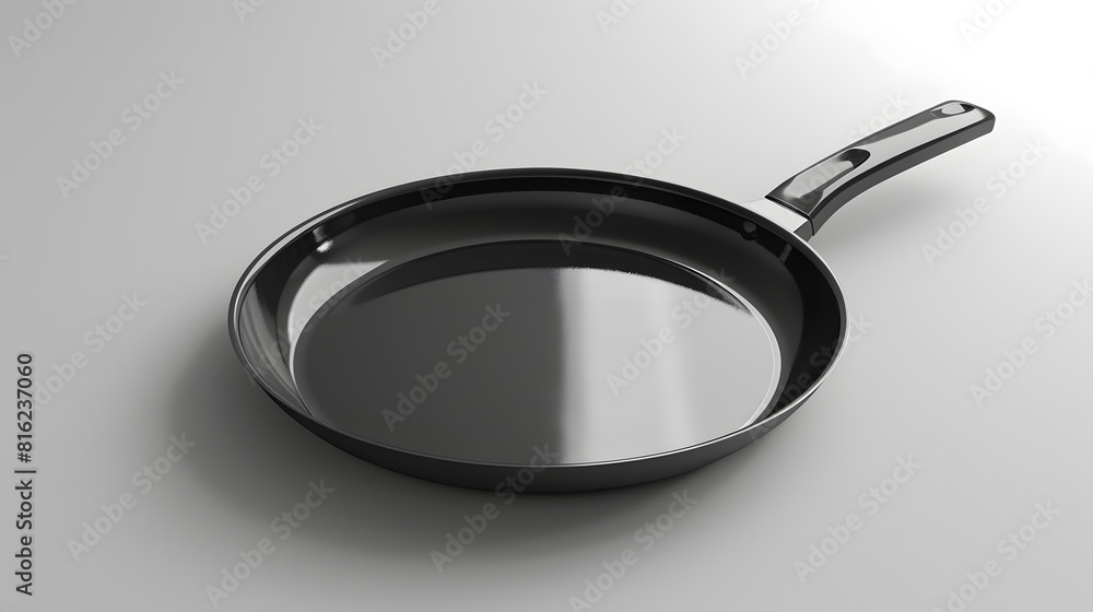 Poster new frying pan isolated on a white background : generative ai