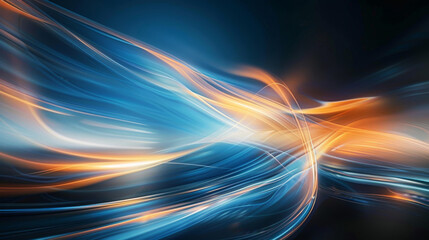 Abstract digital artwork showcasing a vibrant display of electric energy waves flowing against a dark background, full of motion and color