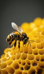 bee, flower, insect, nature, macro, honey, pollen, fly, yellow, animal, closeup, summer, bug, plant, 