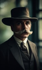 hat, person, fashion, suit, face, businessman, 