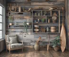 Wooden board empty Table Top And Blur Interior over blur in coffee shop Background, Mock up for display of product.