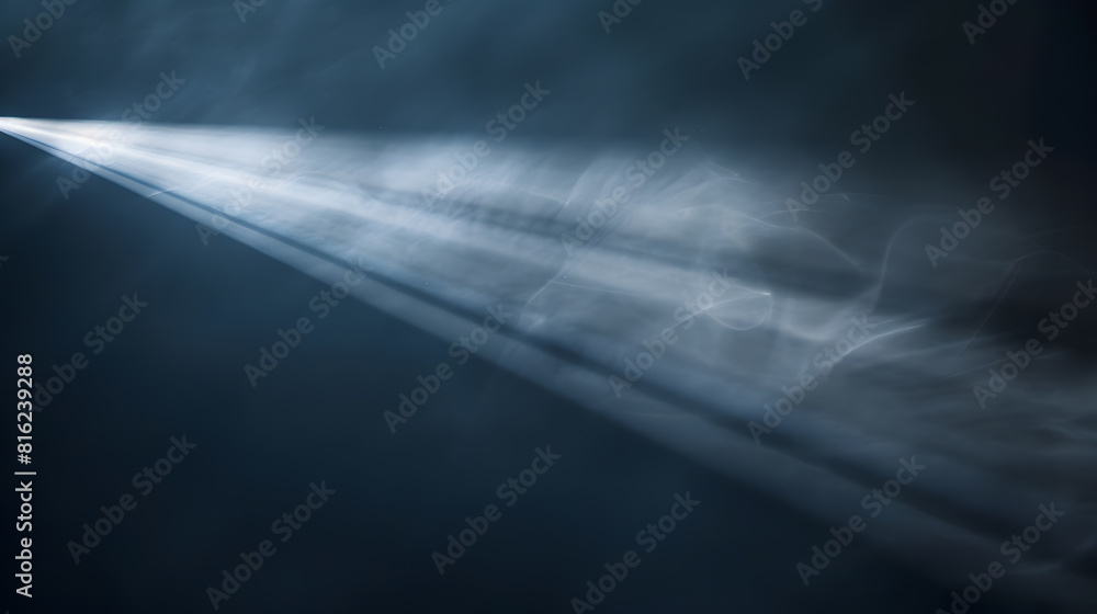 Aufkleber close up of light beam isolated on black background : generative ai