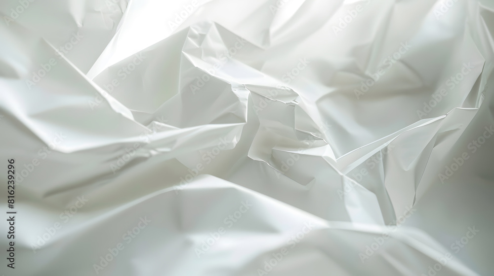 Aufkleber white paper crease texture for background : generative ai