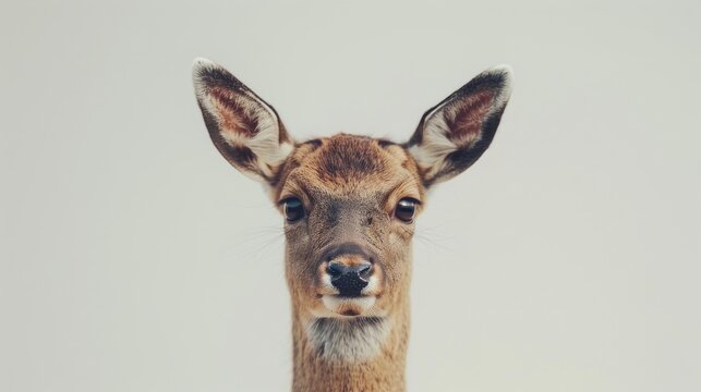 Animal in a studio with a plain white background