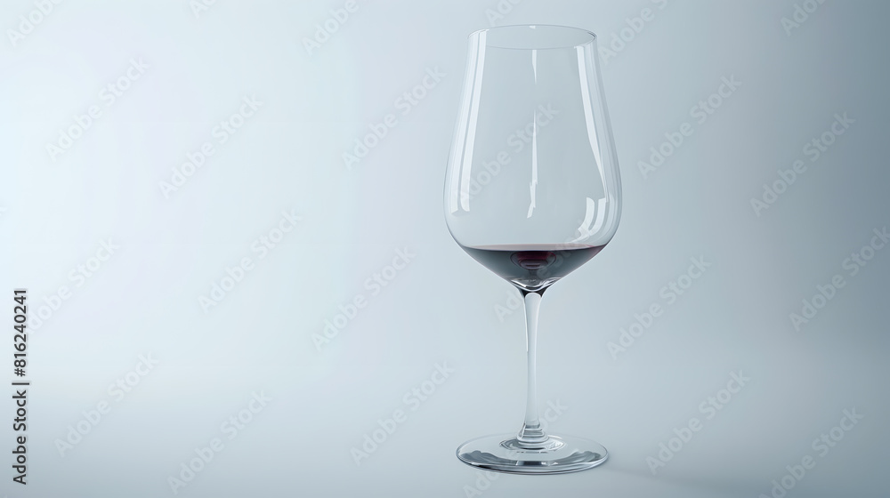 Poster beautiful large wine lamp isolated on a white background transparent wine glass on a white backgroun