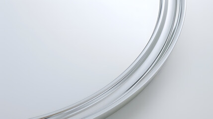 Metallic frame on white : Generative AI