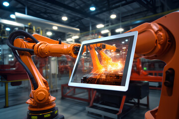 Artificial robot automated manufacturing smart robot wireless touch screen tablet