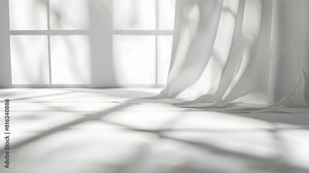 Leinwandbilder abstract white studio background for product presentation empty room with shadows of window display 