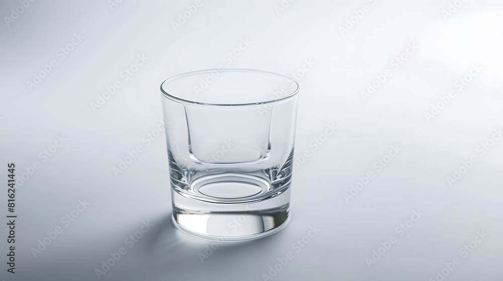 Poster Empty glass for alcohol on a white background isolated object Element for design : Generative AI