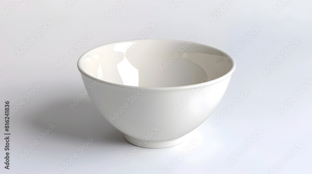 Poster empty bowl isolated on white background : generative ai