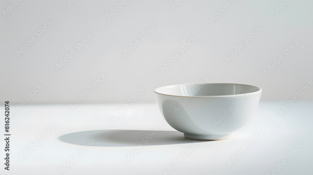 Aufkleber empty small bowl with handle isolated on white background : generative ai