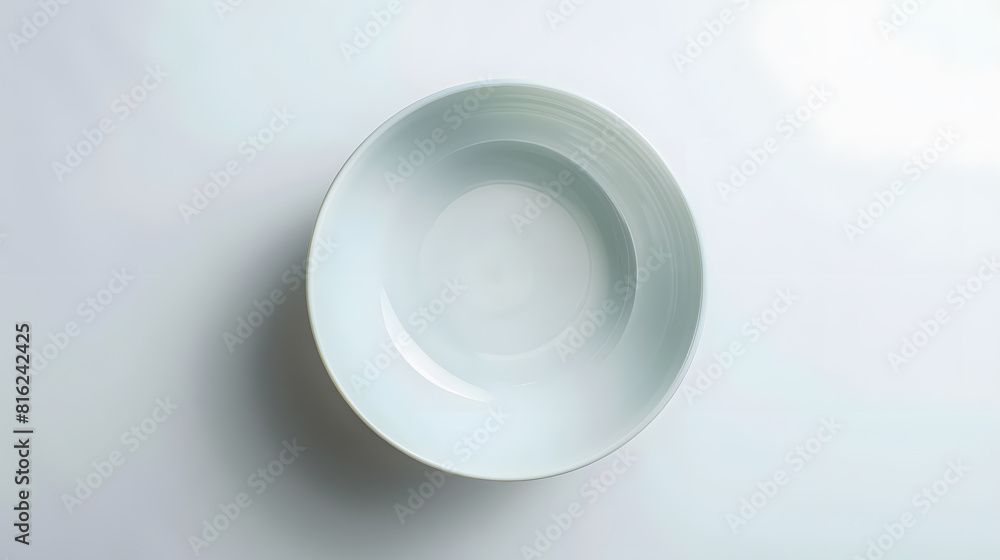 Aufkleber empty bowl isolated on white background top view : Generative AI