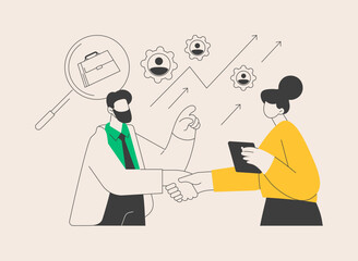 Human relations abstract concept vector illustration.