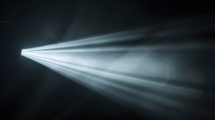 Close up of light beam isolated on black background : Generative AI