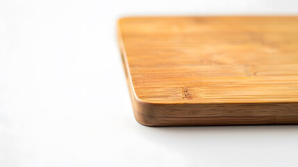 Bamboo cutting board on a white background : Generative AI
