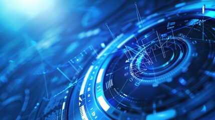 Obraz premium Illustration World Metrology Day futuristic abstract background. Ai generated