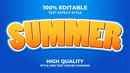 Editable Text Effect, Summer