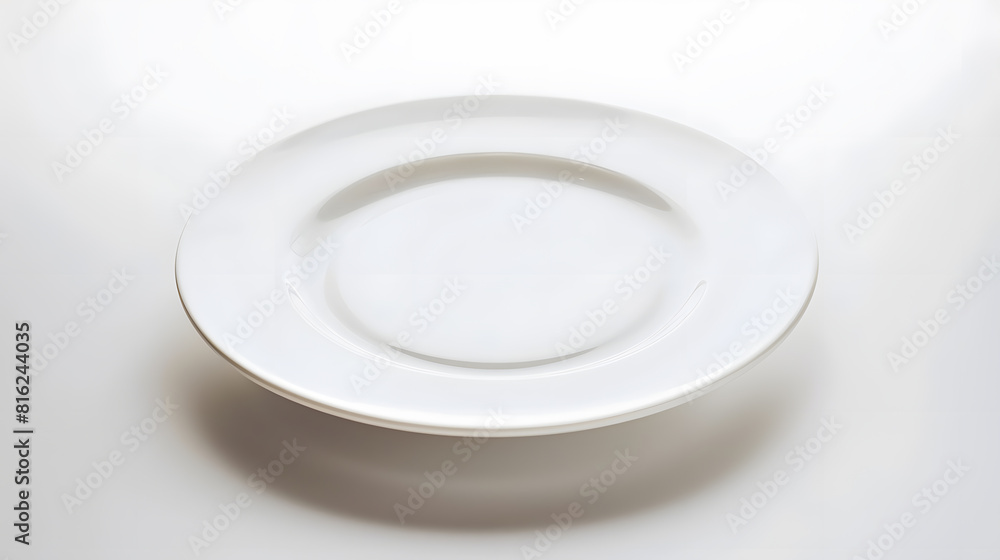 Aufkleber empty plate on white background isolated selective focus : generative ai