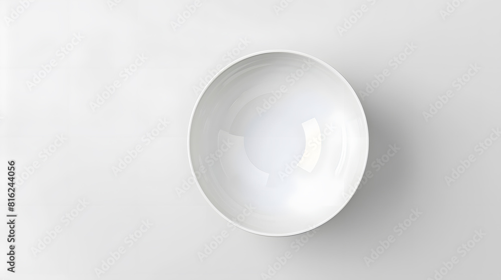 Poster empty white bowl isolated on white background top view : generative ai