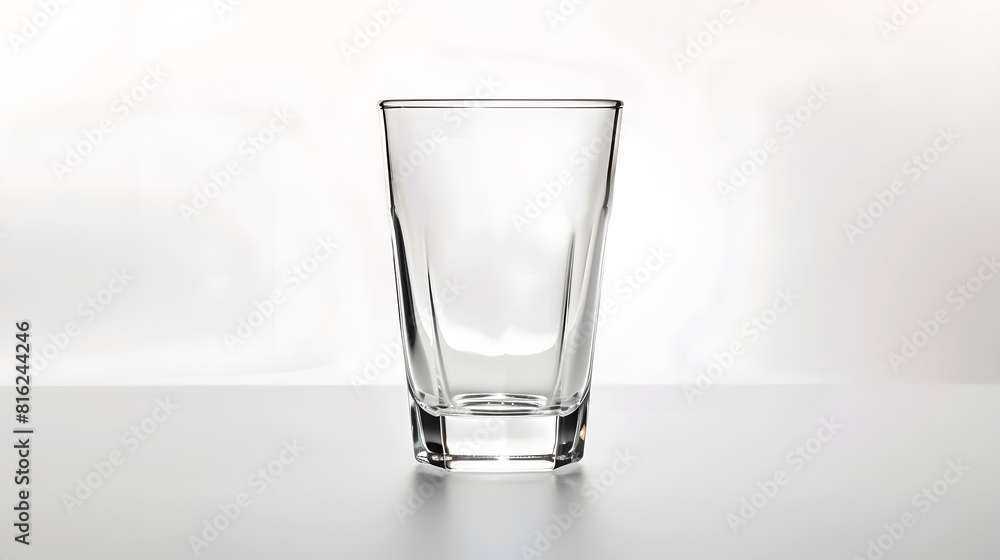 Poster empty drinking highball glass isolated on white background with clipping path glassware for home res