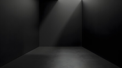 Empty studio room Dark background Abstract dark empty studio room texture Product showcase spotlight background : Generative AI