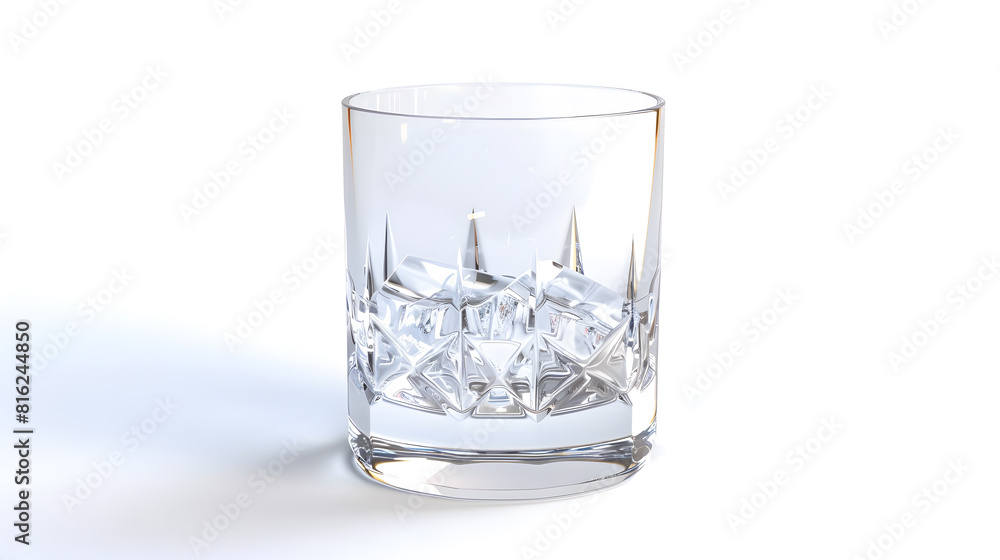 Poster empty drinking highball glass isolated on white background with clipping path : generative ai