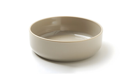 Empty ceramic bowl for pet food isolated on white background : Generative AI