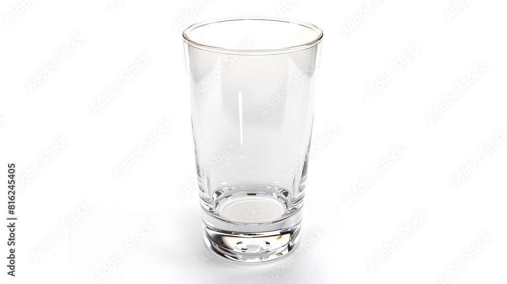 Poster empty drinking highball glass isolated on white background with clipping path glassware for home res