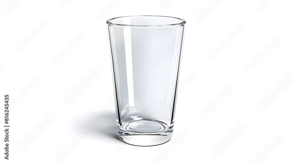 Poster empty drinking highball glass isolated on white background with clipping path glassware for home res