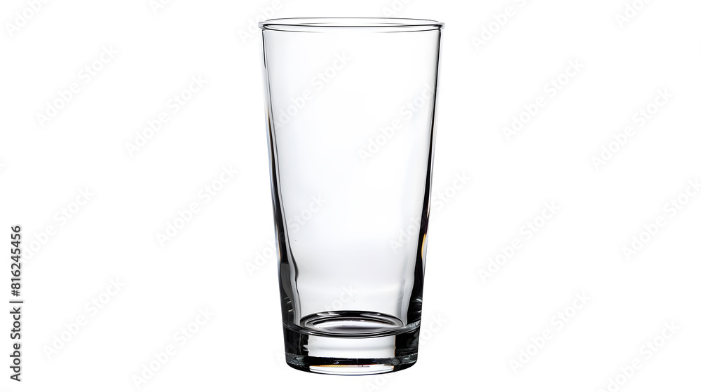 Poster empty drinking highball glass isolated on white background with clipping path glassware for home res
