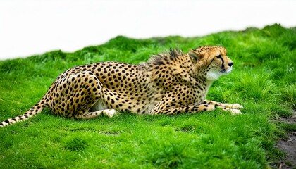 Cheetah wildlife animal mammal. isolated with white background