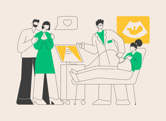 Surrogate mother abstract concept vector illustration.