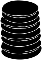 macaroon illustration cream silhouette vanilla logo sugar icon burger outline pastry macaron dessert food cake chocolate biscuit bakery cookie shape snack bake sandwich for vector graphic background