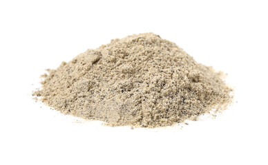 Aromatic spice. Ground pepper isolated on white