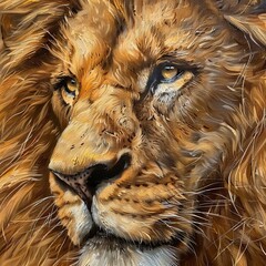 lion head close up