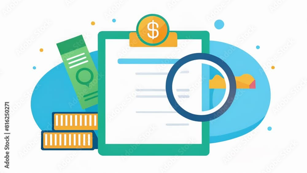 Poster a magnifying glass zoomed in on a budget sheet highlighting the importance of budgeting for creating