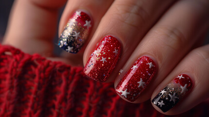 american flag manicure